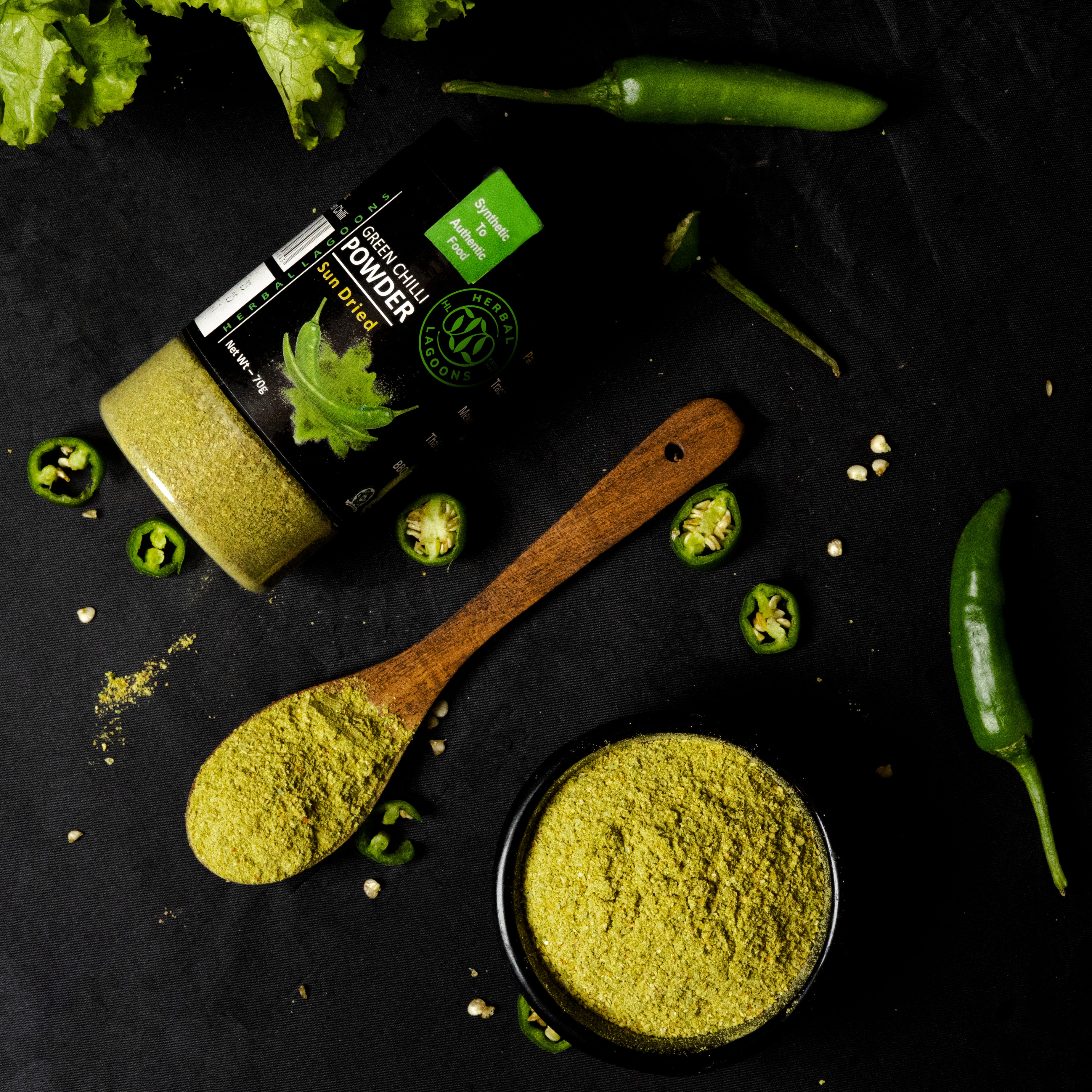 Premium Green Chilli Powder – 70g