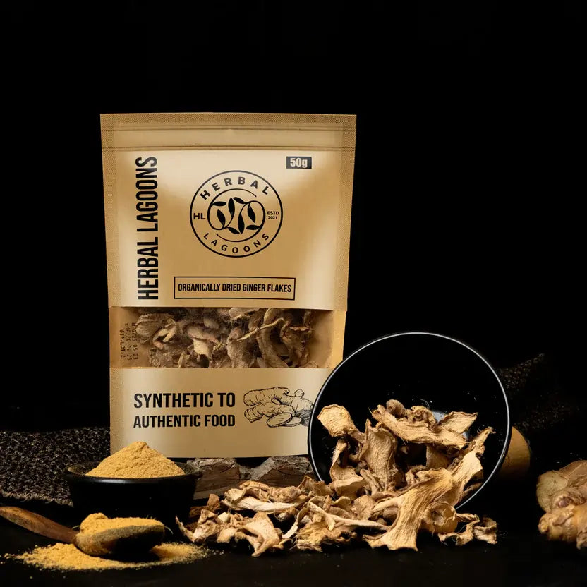 Organically Dried Ginger Flakes