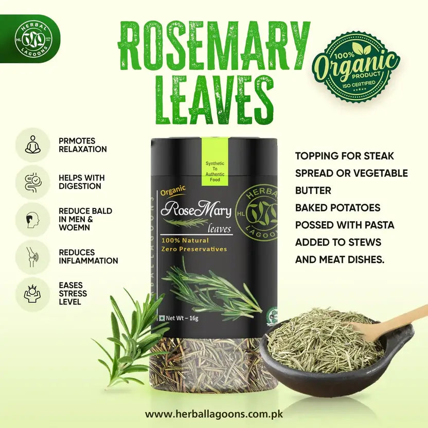 Rosemary benefits and usage infographics