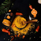 Thai chilli powder texture close-up