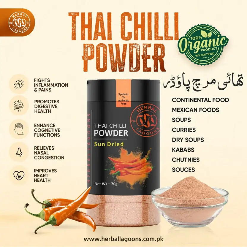 Herbal Lagoons Thai Chilli – health benefits and uses infographic