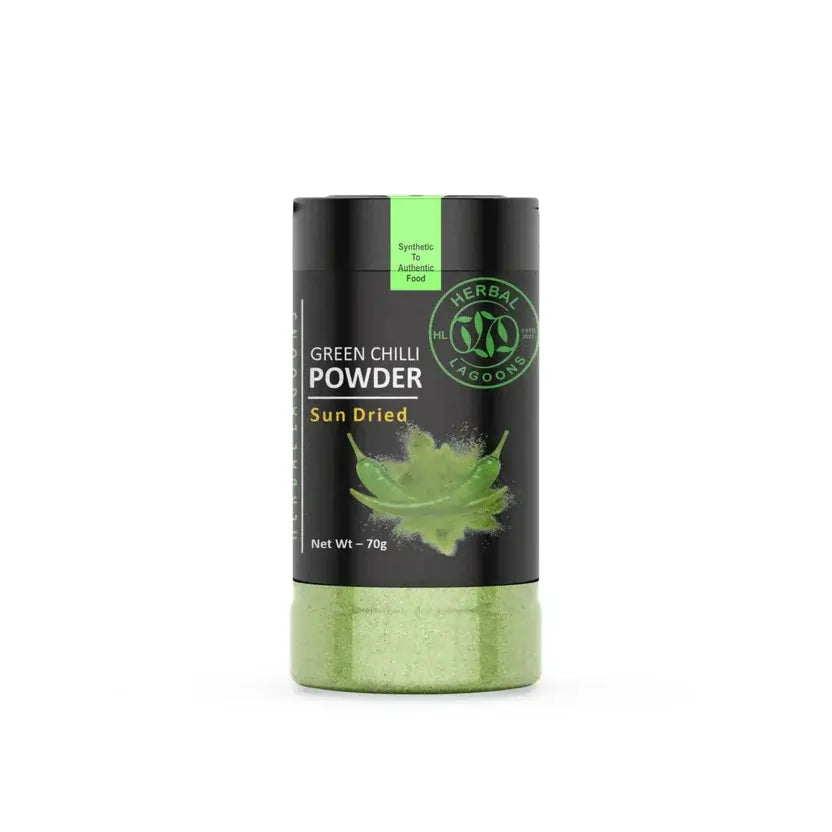 Premium green chilli powder 70g – dehydrated, chemical-free, Pakistan