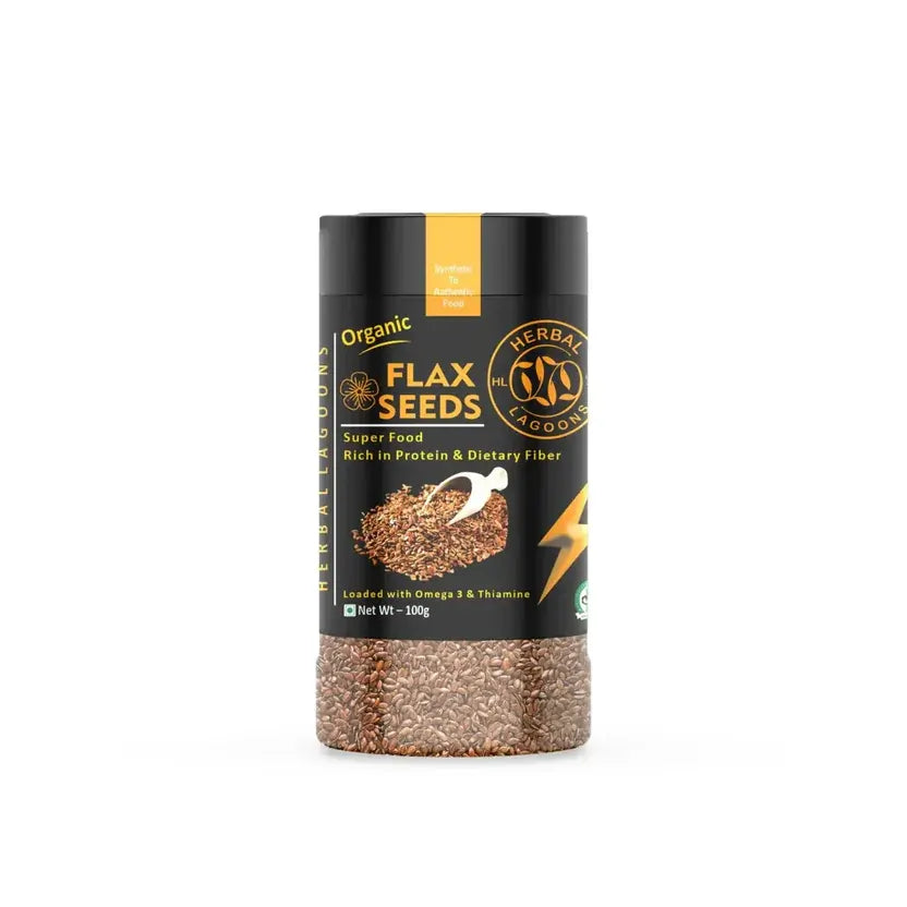 Organic flax seeds 100g pack – Herbal Lagoons