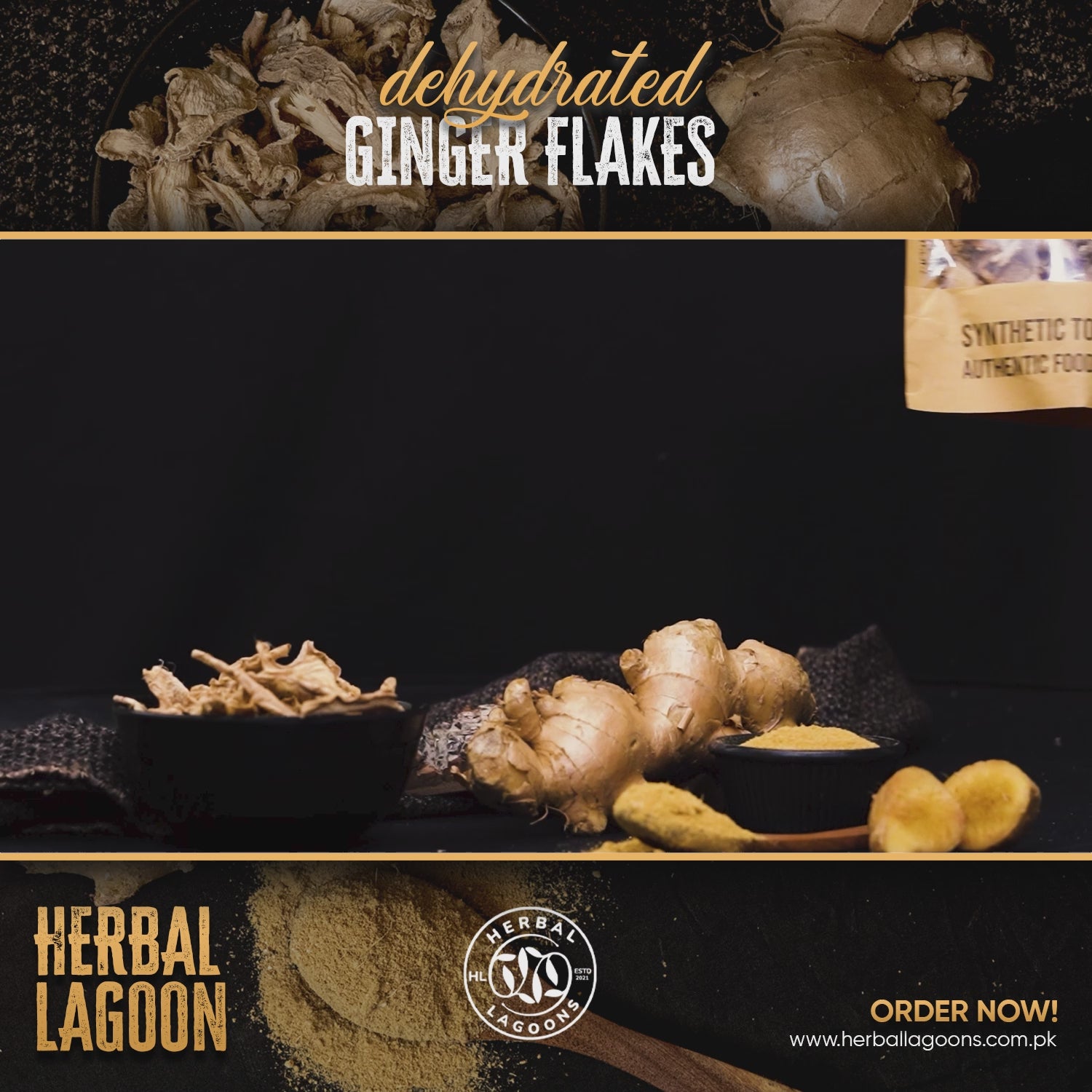 Premium Dehydrated Ginger Flakes – 50g