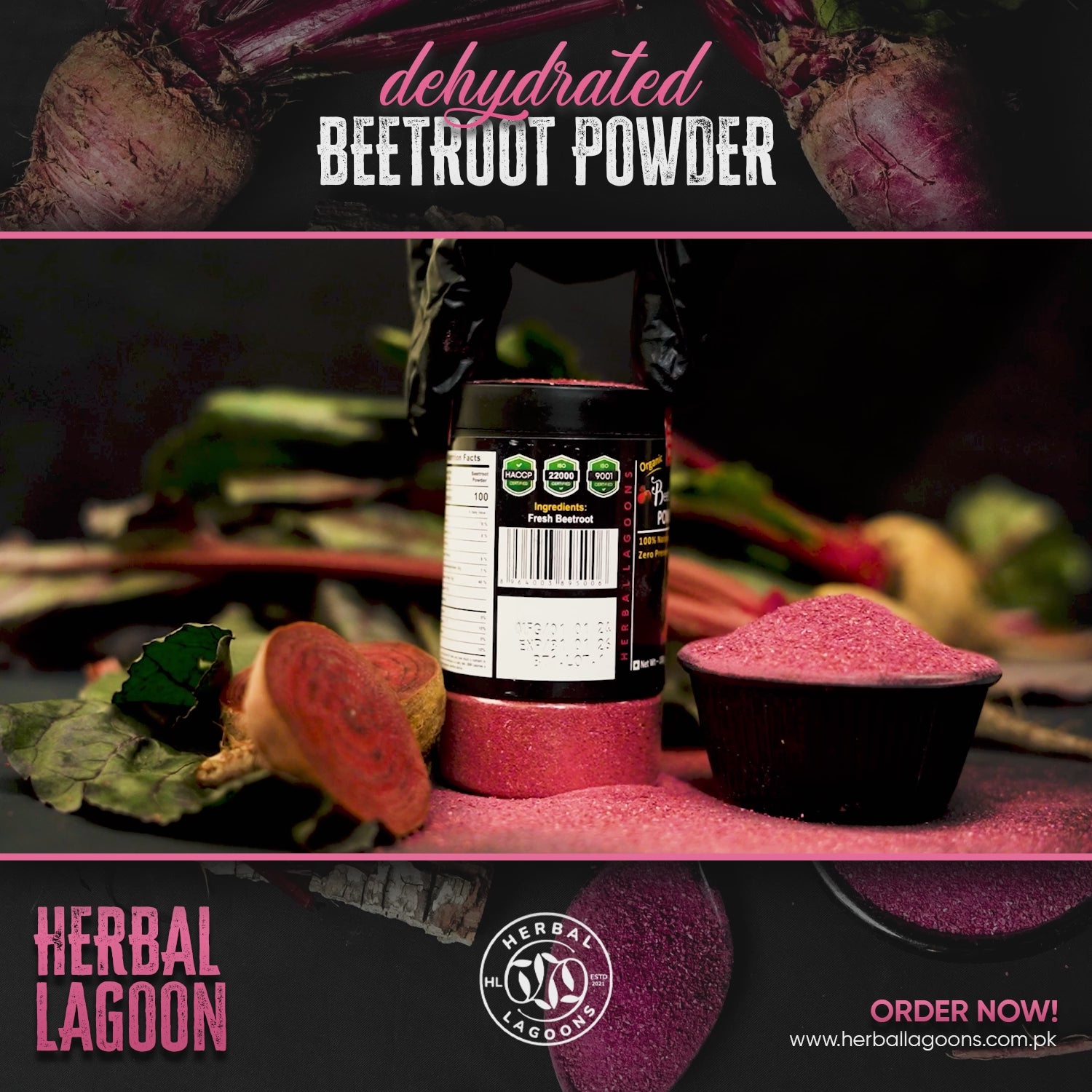 Premium Beet Root Powder (Dehydrated) – 100g