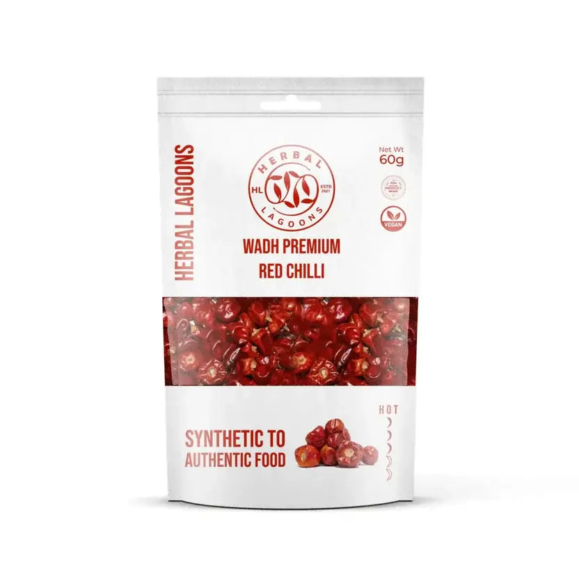 Dehydrated whole red chilli (wadh) 60g pack